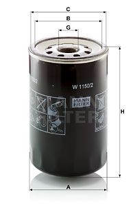 MANN-FILTER Ölfilter (W 1150/2)