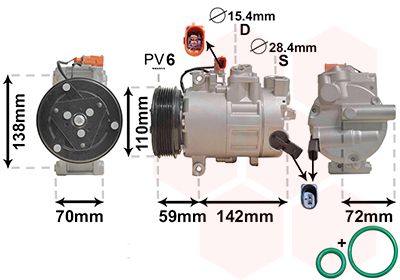 VAN WEZEL Kompressor, Klimaanlage (0300K411)