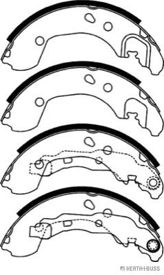 HERTH+BUSS JAKOPARTS Bremsbackensatz (J3501055)