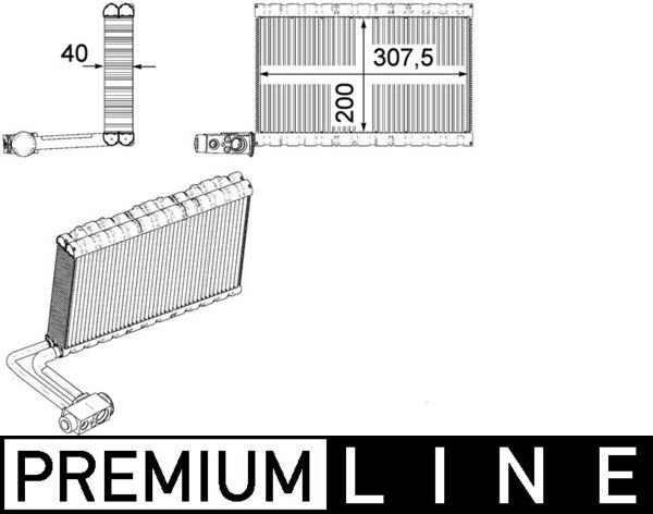 MAHLE Verdampfer, Klimaanlage (AE 109 000P)