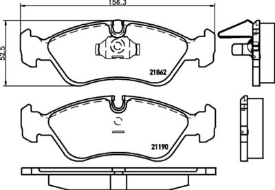 HELLA Bremsbelagsatz, Scheibenbremse (8DB 355 007-761)