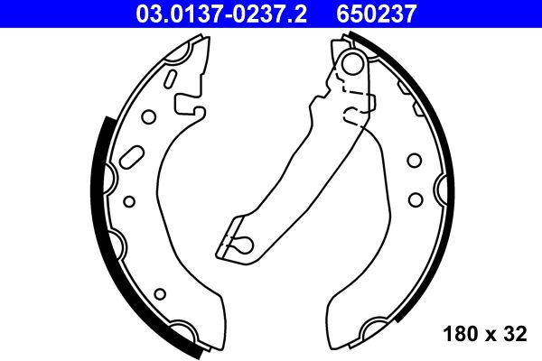 ATE Bremsbackensatz (03.0137-0237.2)