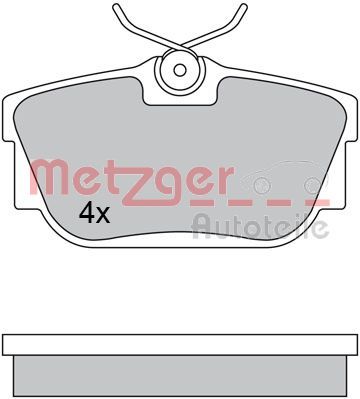 METZGER Bremsbelagsatz, Scheibenbremse (1170332)