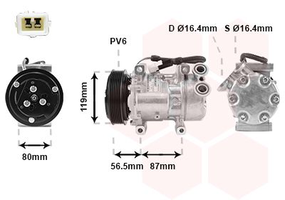 VAN WEZEL Kompressor, Klimaanlage (0900K207)