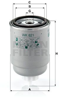 MANN-FILTER Kraftstofffilter (WK 821)