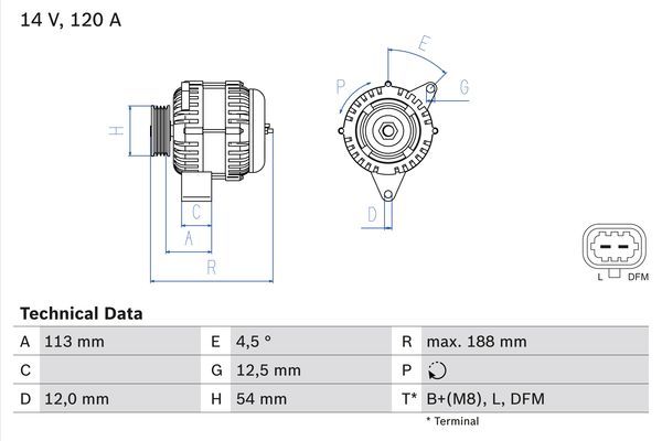 BOSCH Generator (0 986 080 370)