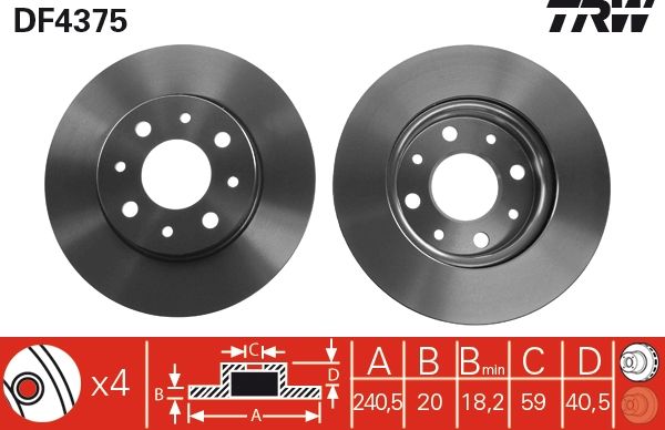 TRW Bremsscheibe (DF4375)