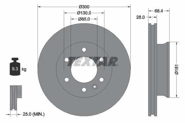 TEXTAR Bremsscheibe (93143203)