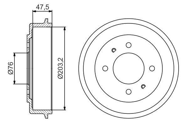 BOSCH Bremstrommel (0 986 477 180)