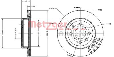 METZGER Bremsscheibe (6110245)