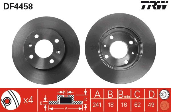 TRW Bremsscheibe (DF4458)