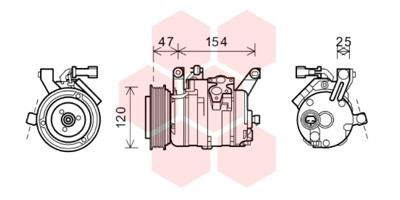 VAN WEZEL Kompressor, Klimaanlage (0700K120)