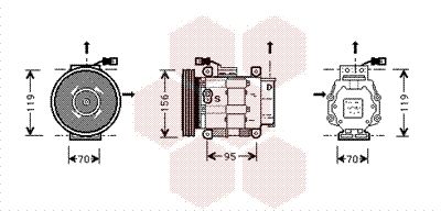 VAN WEZEL Kompressor, Klimaanlage (1700K031)