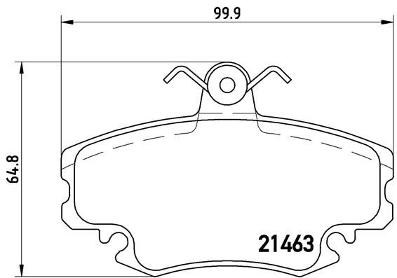 BREMBO Bremsbelagsatz, Scheibenbremse (P 68 008)