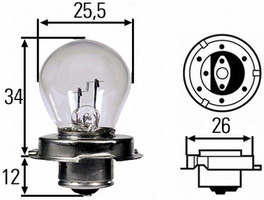 HELLA Glühlampe, Hauptscheinwerfer (8GA 008 899-061) Thumbnail