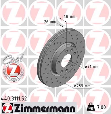 ZIMMERMANN Bremsscheibe (440.3111.52)