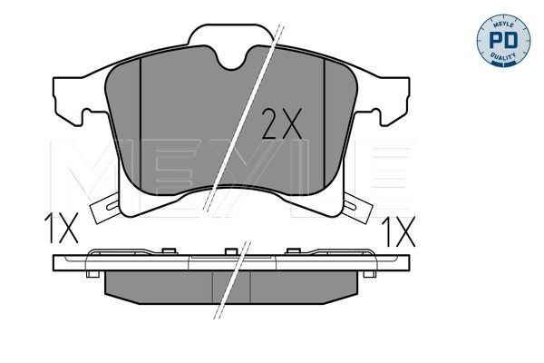 MEYLE Bremsbelagsatz, Scheibenbremse (025 283 3219/PD)