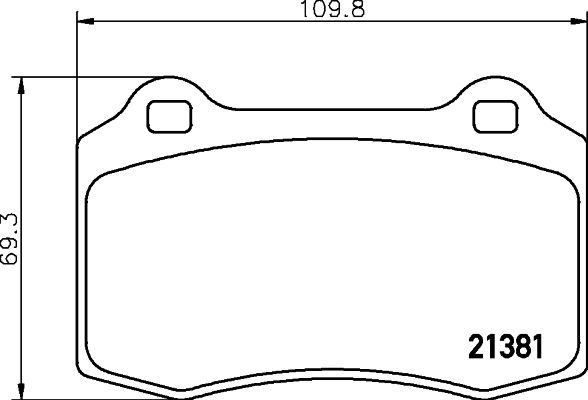 HELLA Bremsbelagsatz, Scheibenbremse (8DB 355 006-591)