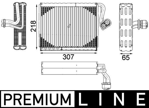 MAHLE Verdampfer, Klimaanlage (AE 122 000P)