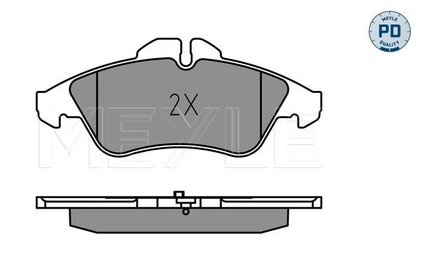 MEYLE Bremsbelagsatz, Scheibenbremse (025 215 7620/PD)