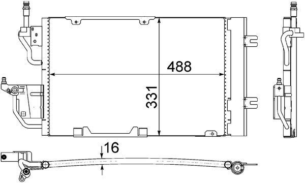 MAHLE Kondensator, Klimaanlage (AC 400 000S)