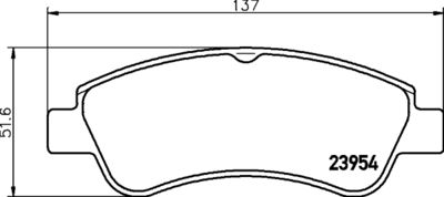 HELLA Bremsbelagsatz, Scheibenbremse (8DB 355 011-071)