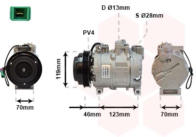 VAN WEZEL Kompressor, Klimaanlage (0300K015)