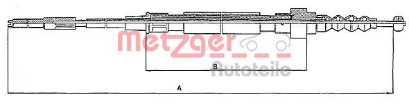 METZGER Seilzug, Feststellbremse (10.7471)