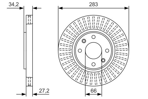 BOSCH Bremsscheibe (0 986 479 W69)