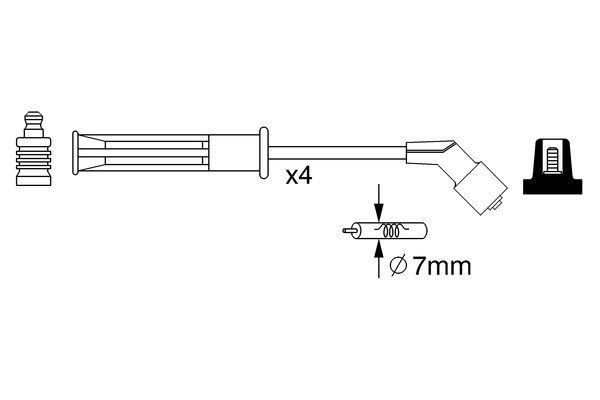 BOSCH Zündleitungssatz (0 986 357 255)