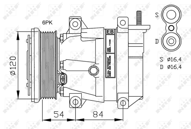 NRF Kompressor, Klimaanlage (32484G)