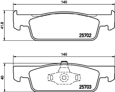 HELLA Bremsbelagsatz, Scheibenbremse (8DB 355 020-801)