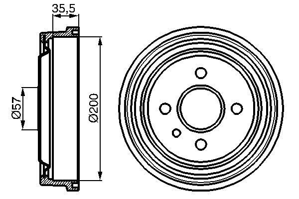 BOSCH Bremstrommel (0 986 477 021)