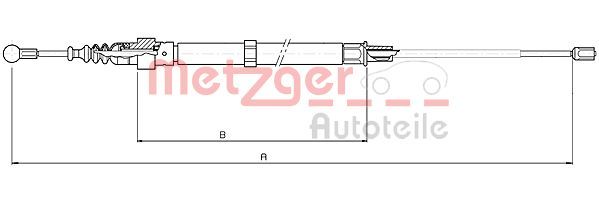 METZGER Seilzug, Feststellbremse (10.7508)