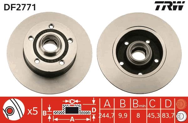 TRW Bremsscheibe (DF2771)