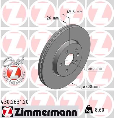 ZIMMERMANN Bremsscheibe (430.2631.20)