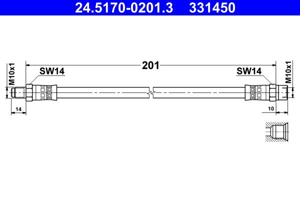 ATE Bremsschlauch (24.5170-0201.3)