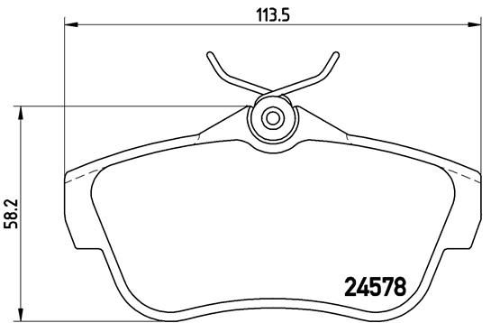 BREMBO Bremsbelagsatz, Scheibenbremse (P 61 095)